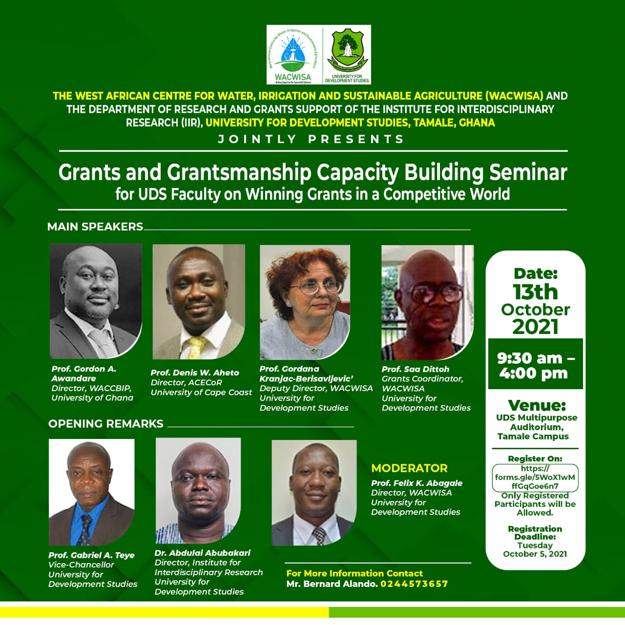 Grants and Grantsmanship Capacity Building Seminar